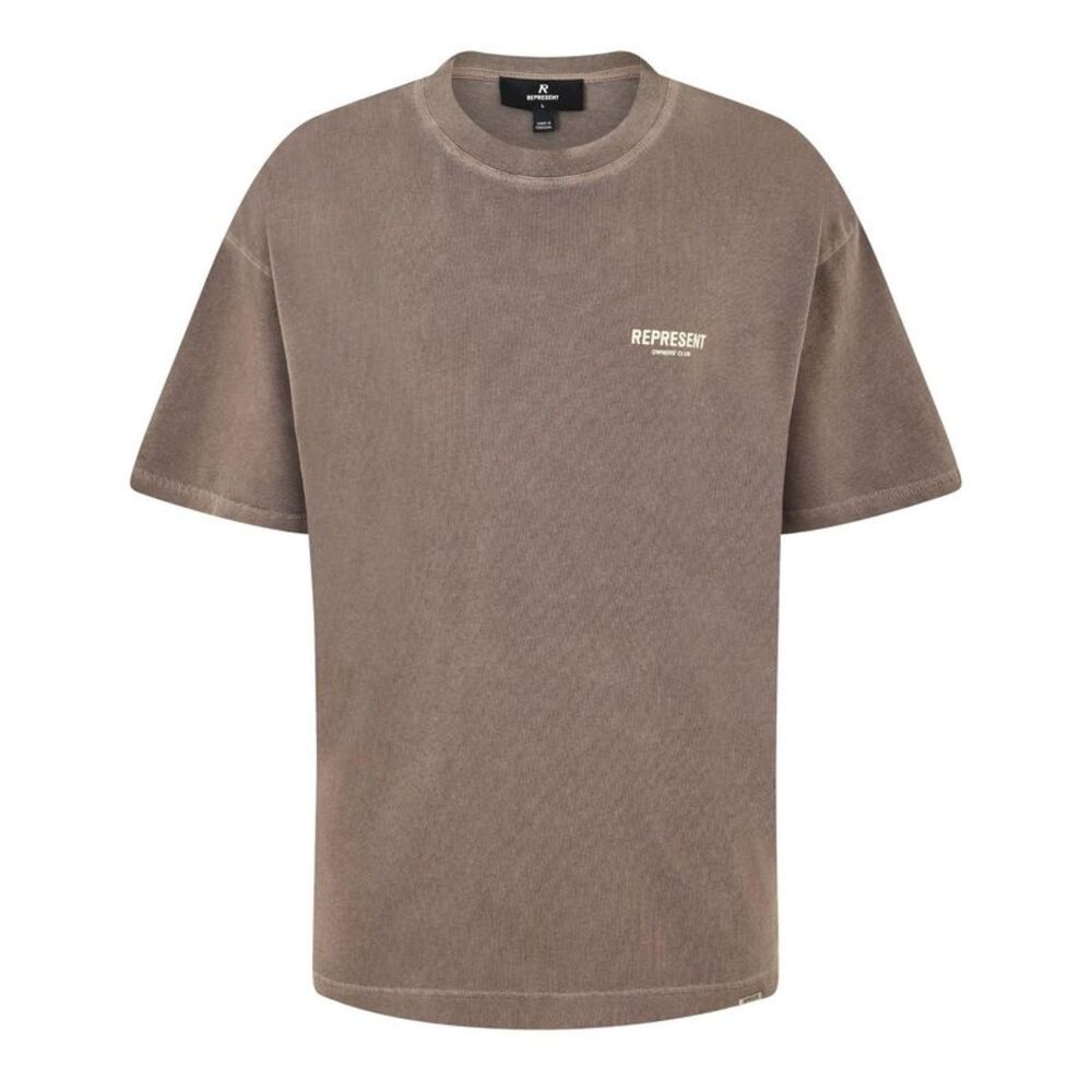 Represent Mens Owners Club Cotton T-Shirt / Fog